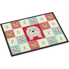 Oval Entrance Mats Carolines Treasures Lhasa Apso Love Indoor Outdoor Mat 18x27