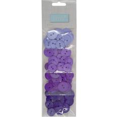 Purple Buttons Trimits Waterfall Button Packs Purple per pack of 72