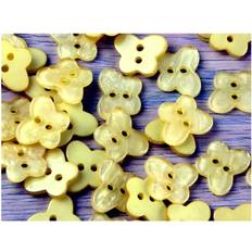 Yellow Buttons Trimits Pearlised Butterfly Buttons Light Yellow each