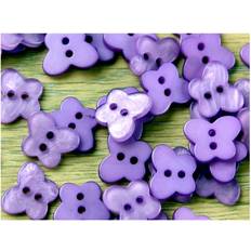 Purple Buttons Trimits Pearlised Butterfly Buttons Lilac each