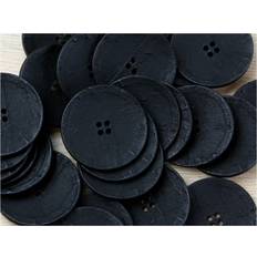 Cheap Buttons Trimits Round Canvas Buttons Black each