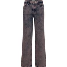 Magasin Angel 2O Kvinde Flared Jeans Bomuld Warm Sand Acid Dye
