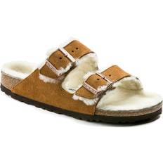 Birkenstock Arizona Shearling Veloursleder Damen Pantolette