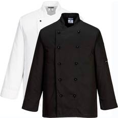 White Work Jackets Portwest Somerset Chefs Jacket - White