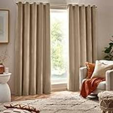 Yard Heavy Chenille Room Darkening Eyelet Curtains 229cm x 137cm