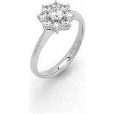 White Rings Ponte Vecchio Eternity 18ct White Gold 0.64ct Diamond Floral Cluster Ring White Gold