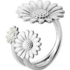 Georg Jensen Stine Goya Daisy Sterling Silver White Enamel Ring