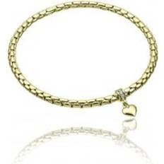 Chimento Chimento Stretch Charm 18ct Yellow Gold Diamond Heart Charm Bracelet