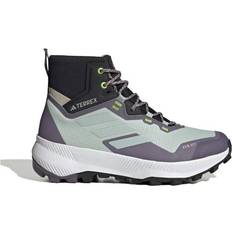 Reflectors - Women Hiking Shoes adidas Terrex Mid Rain.Rdy W - Wonder Silver/Lucid Lemon