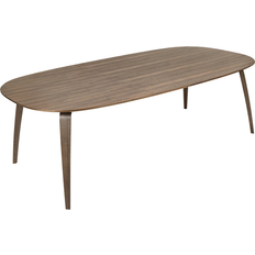 GUBI Dining Tables GUBI Elliptical Matt Lacquered American Walnut Dining Table 130x230cm