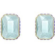 Swarovski Gold Jewellery Swarovski Orbita Gold Tone Plated Multicolour Crystal Octagon Cut Earrings