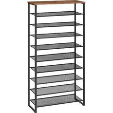 Hoobro EBF107XJ01 Rustic Brown/Black Skoställ 75x159cm