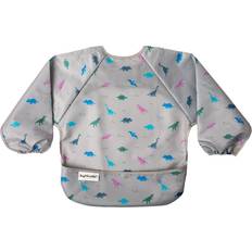 Polyester Food Bibs Tiny Twinkle Mess-proof Full Sleeve Bibs Small Dinosaur