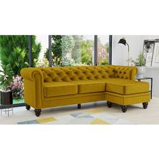 Rosdorf Park Chapmanville 216Cm Scroll Arms Chesterfield Sofa