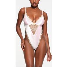 Velvet Bodysuits SKIMS Teddy Bodysuit Bodysuit Pink Velvet Lace