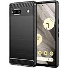 Fodral för Google Pixel 7A Skal Silikon Stötskydd Bumper Case Shockproof Cover Telefon Mobile Svart