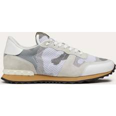 Valentino Garavani Valentino Garavani MESH FABRIC CAMOUFLAGE ROCKRUNNER SNEAKER WHITE/PASTEL GREY