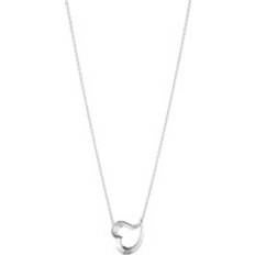 Georg Jensen Hearts of Love Leaf Sterling Silver Necklace Silver