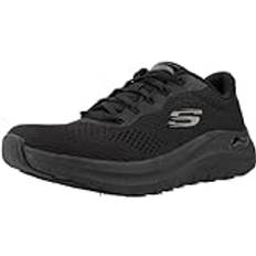 Skechers Damen Arch Fit 2.0 Big League, Schwarzer Netzbesatz aus Rotguss