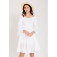 Keepkool hvid offshoulder sommerkjole