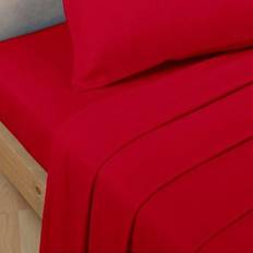 Percale Textiles Rapport SND Percale Deep Fitted Super King Bed Sheet Red