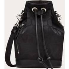 Nylon - Women Bucket Bags Valentino Garavani Valentino Garavani MINI BLACK ICONOGRAPHE NYLON BUCKET BAG