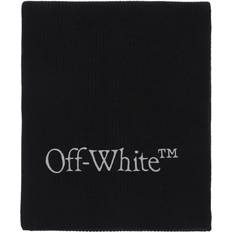 Off-White Accessories Off-White Off White Woll -Schal mit Logo -Stickerei Black