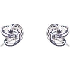 Dazzling Silver Col, Studs As Knot
