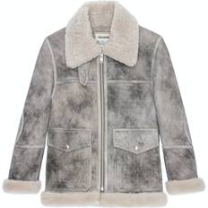 Cuir Vestes Zadig & Voltaire Kain Shearling Coat - Anthracite