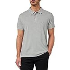 Tommy Hilfiger Grey Polo Shirts Tommy Hilfiger Regular Fit Poloshirt mit LIGHT GREY HEATHER