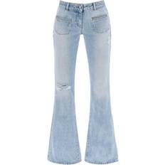 Low Rise Bootcut Jeans - Light Blue/Brown