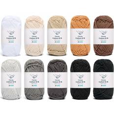 Hobbii Friends Cotton 8/8 Color Basic Shades Pack 10x75m