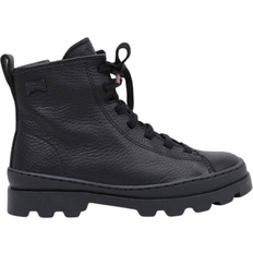 Kid's Leather Ankle Boots - Black