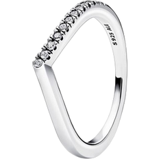 Pandora Argento Anelli Pandora Timeless Wish Half Sparkling Ring - Silver/Transparent