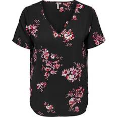 Only Curvy Printed Top - Black