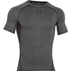 Korta ärmar Underställstoppar Under Armour Men's HeatGear Armour Short Sleeve Compression Shirt - Carbon Heather/Black