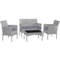 Rattan Outdoor Lounge Sets House of Home KD Outdoor Lounge Set, 1 Table incl. 2 Chairs & 1 Sofas