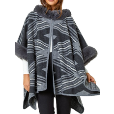 Roman Zig Zag Cape - Grey