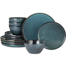 Dinner Sets Waterside Reactive Glaze Green Dinner Set 12pcs