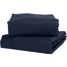 Cotton Satin - Fitted Sheet Bed Sheets Big Blanket Sateen Dream Navy Bed Sheet Blue (292.1x330.2)