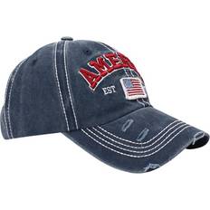 Tennis - Women Headgear Mnjin America Flag Baseball Cap - Blue