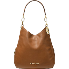 Michael Kors Lillie Large Pebbled Leather Shoulder Bag - Luggage