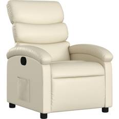 Armlæn - Læder - Recliner lænestole vidaXL 371714 Cream Lænestol 80cm