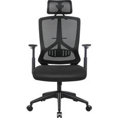 Gepolsterter Sitz Bürostühle Songmics Arno Black Bürostuhl 128cm