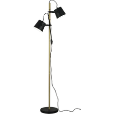 Aneta Espresso Black/Wood Golvlampa 153cm