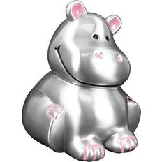 Hippopotamus Pewter Plated Money Bank 