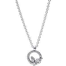 Pandora Collane Pandora Sparkling Herbarium Circle & Cluster Pendant Necklace - Silver/Transparent