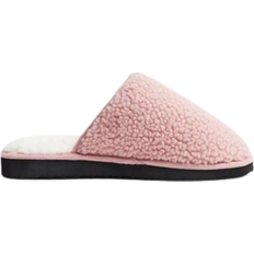 Men - Textile Slippers boohooMAN Borg Closed Toe - Mink