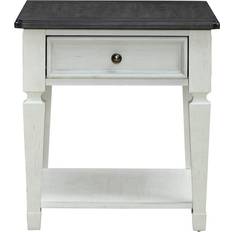 Oak - Rectangle Small Tables Liberty Furniture Allyson Park Wirebrushed White/Charcoal Small Table 23x27"