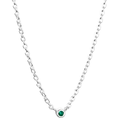 Efva Attling Micro Blink Necklace - Silver/Emerald